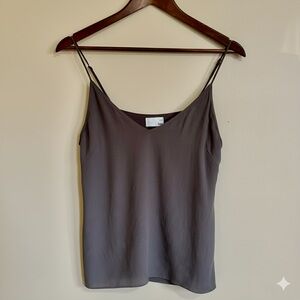 Wilfred| Aritzia| Grey Classic Cami Top w/ Adjustable Spaghetti Straps Sz S